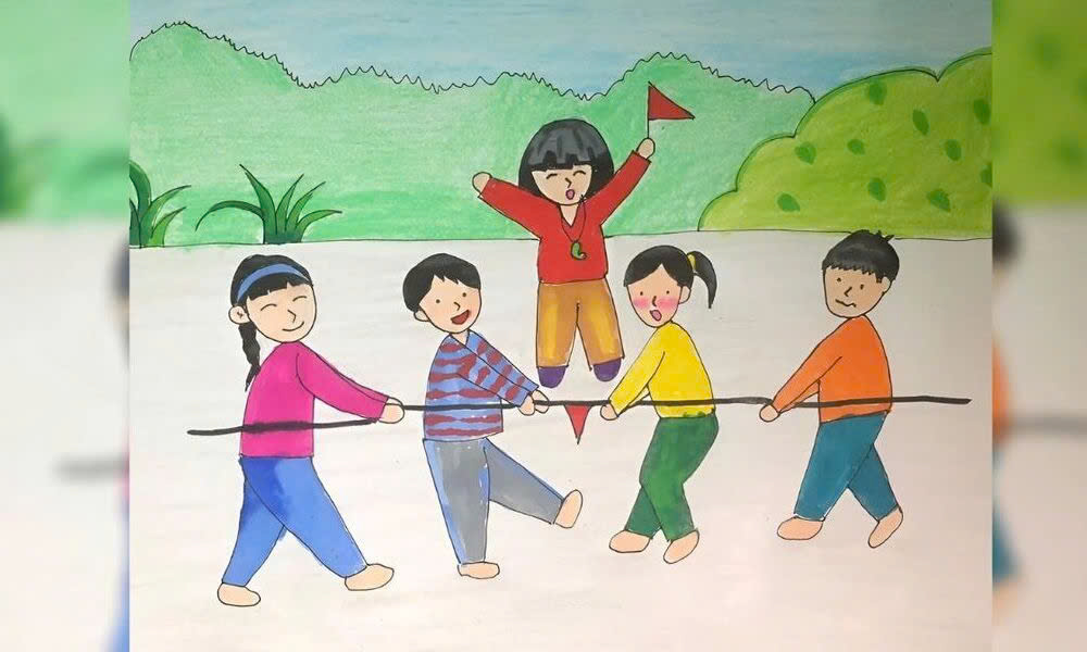 tranh chu de truong mam non 12
