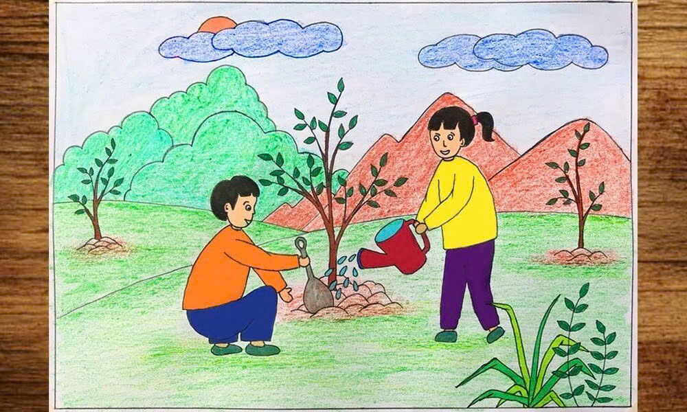 tranh chu de truong mam non 13