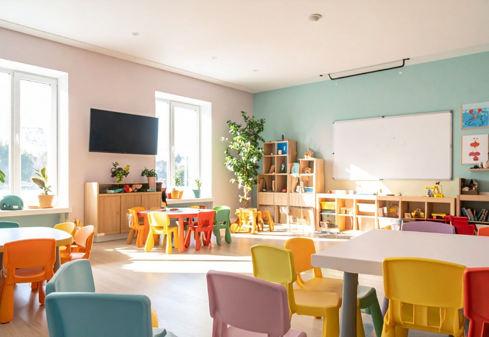 Các màu pastel kết hợp với tông màu tươi sáng