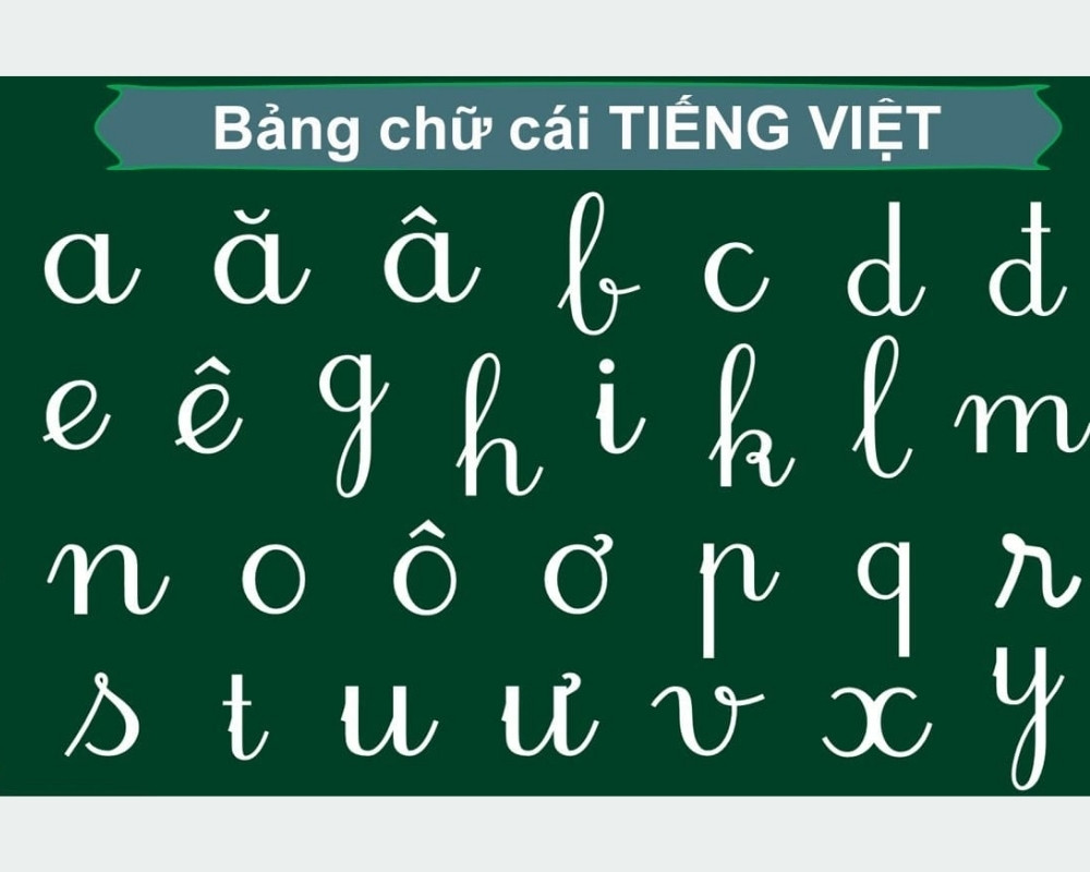 29 chữ cái thuộc bảng chữ cái tiếng Việt