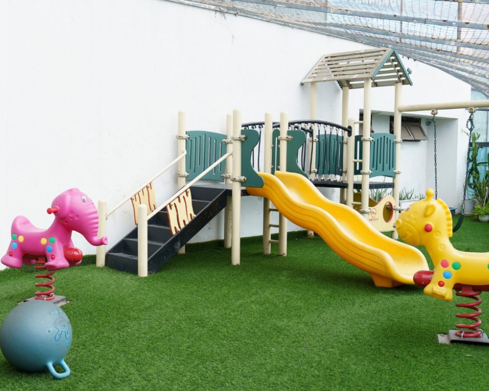 Góc sân vườn năng động tại trường Casa dei Bambini